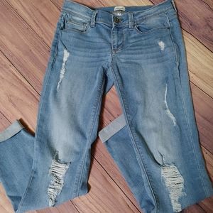 Sneak Peek Low Rise distressed Jeans Size 3